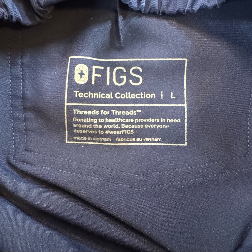 Figs Technical Collection Zamora Scrub Women’s Jogger Cargo Pants Size L Navy - Picture 6 of 11